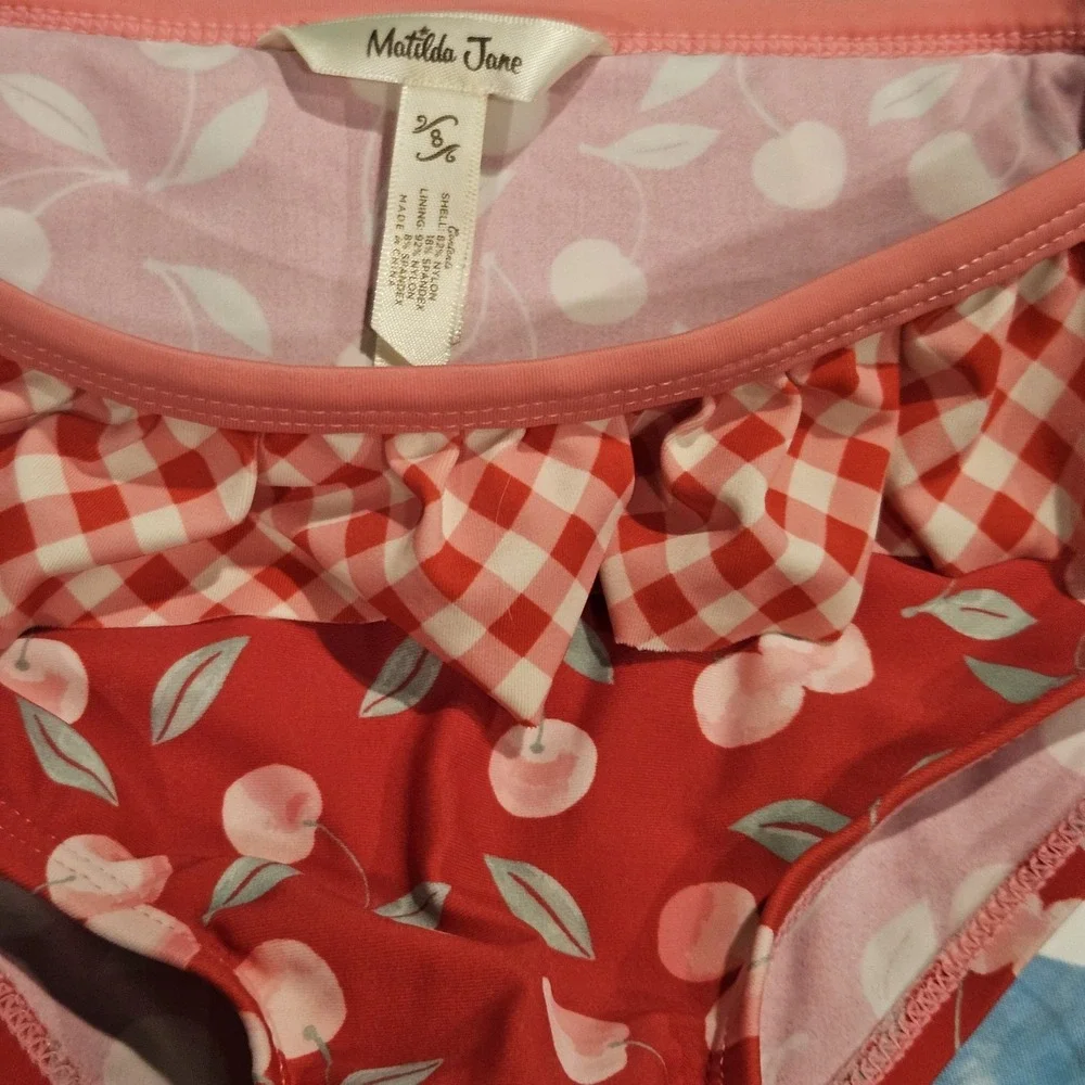 Matilda Jane Sandy Springs Two-Piece Cherry Swimsuit Size‎ 8